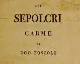 Titolo: Dei Sepolcri Carme di Ugo Foscolo. Testo antico su carta ingiallita.